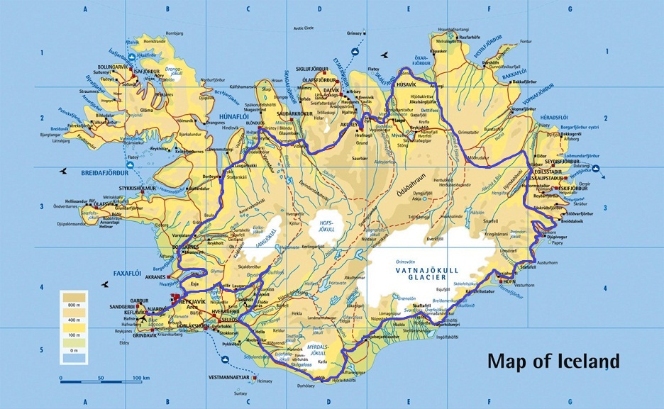 mappa Islanda
